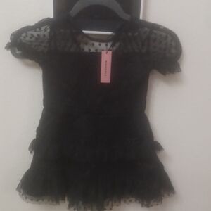 BCBGirls Black Lace Kids Formal Dress